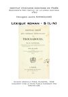 François Juste RAYNOUARD - Lexique roman - 5 (L-N)
