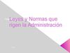 Leyes y normas que rigen al Administrador de Empresas