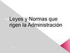 LEYES Y NORMAS QUE RIGEN AL ADMINISTRADOR DE EMPRESAS