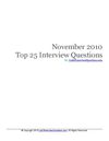 Top 25 Job Interview Questions November 2010