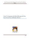 Squeeze Maximum Money From Your Affiliate Efforts...