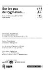 Sur les pas de Pygmalion (Lecture My Fair Lady) - Théâtre du Chatelet