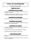 Ordre du jour conseil municipal du jeudi 16 décembre 2010