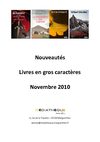 Livres Gros caractères novembre 2010
