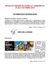 Revue de presse semaine du 27 septembre au 03 Octobre