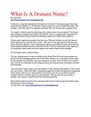 What Is A Domain Name?