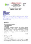 Nouveautés adultes Janvier-Février 2011