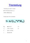 Titerstellung