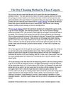 The Dry Cleaning Method to Clean Carpets