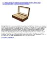 Watch Box for 10 Watches Burlwood Matte Finish XL Extra Large Compartments Soft Cushions Clearance Window