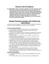Business Job Descriptions