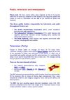Radio, television and newspapers