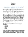 Purchasing a Heavy Duty Alternator? 