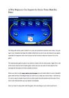 A Way Beginners Can Improve In Online Texas Hold Em Poker