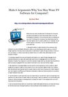 Main 6 Arguments Why You May Want TV Software for Computer!