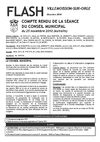 Compte-rendu du Conseil Municipal de Villemoisson du 25 novembre 2010