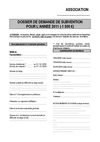 Associations - demande de subventions 2011 -1500 euros
