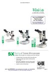 Vision - famille stereo microscope SX25 - SX45 - SX80 et SX100 la gamme des binoculaires