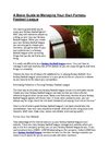 A Basic Guide to Managing Your Own Fantasy Football League