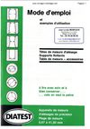 Diatest - Tête et tables de mesures + accessoires mode d'emploi