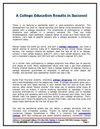 A College Education Results in Success