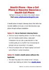 Stealth Phone - How a Cell Phone or Recorder Becomes a Stealth Cell Phone