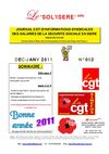 Journal CGT "le SOL'ISERE info" n°2 Déc-Janv 2011 pour les salariés de la SECU en Isère