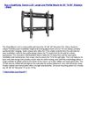 Cheap Price Electronics - Sanus LL22 Large Low Profile Mount for 30 To 60 Displays - Black