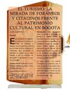 El turismo: la mirada de foráneos y citadinos frente al patrimonio cultural en Bogotá.