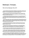 Bankruptcy Strategies