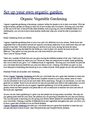 set up your own organic garden