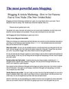 The most powerful auto blogging