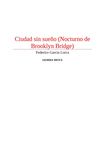 Gemma Moya: comentario de Federico García Lorca, Ciudad sin sueño