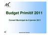 Ville de Montreuil - Budget primitif 2011 - Conseil municipal du 8 janvier 2011