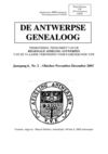 DE ANTWERPSE GENEALOOG Jaargang 6, Nr. 2 - Oktober-November-December 2003