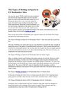The Types of Betting on Sports in US Bookmaker Sites