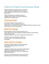 Finding the right home business model