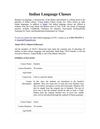 Indian Language Classes