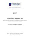 Cahier des épreuves orales HEC