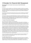5 Concepts For Financial debt Administration