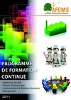 Programme de formation professionnelle continue - Avignon Formation Entreprise - AFCMS 2011