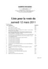 liste 12 mars 2011