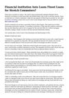 Lender Automobile Loans Very best Loans for Stretch Commuters?