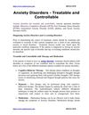 Anxiety Disorders - Treatable and Controllable