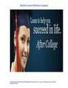 Student loans without cosigners