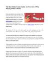 The Best Online Casino Guide: An Overview of Why Playing Online Is Better 
