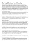 Purchase Order & Letter of Credit Funding