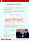 Profession de foi 2e tour - Jean DENAT