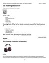 Why hearing protection is important