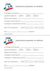 Autorisation parentale ou tutélaire